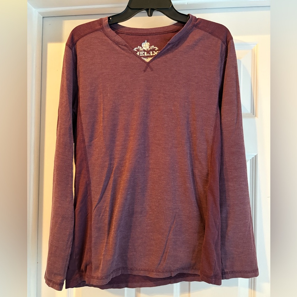 Helix Burgundy Long-Sleeve Tee